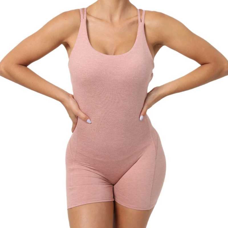 2024 One Pieces Fa Short Jumpsuit Playsuit Sexy Bodysuit Yoga Woman Shorts Fit Sports Workout Overalls Mono Streetwear W241212