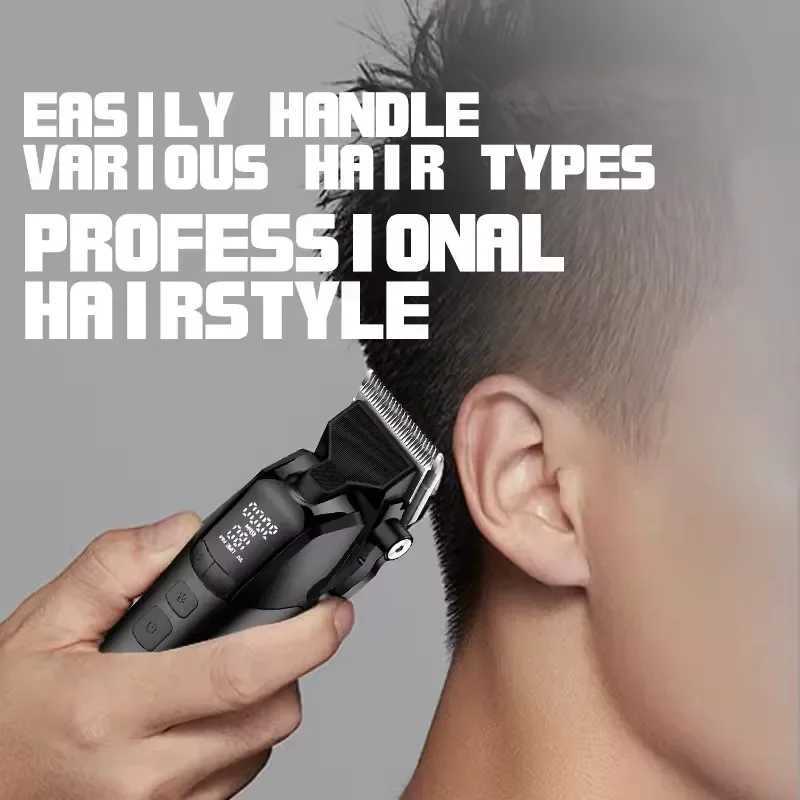 KEMEI 1858 DLC Blade Electric Hair Clipper Professional Barber Usb Charging Hair Clipper W241212