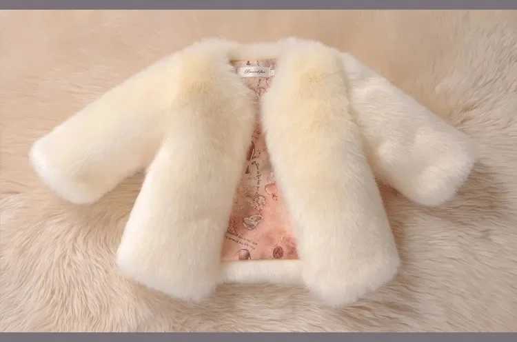 Boy Faux Fur Coats kid Winter Jackets Warm Hooded Children Fake Fox Girls Jacket Toddler Baby Coat Outwear TZ149XJ241211