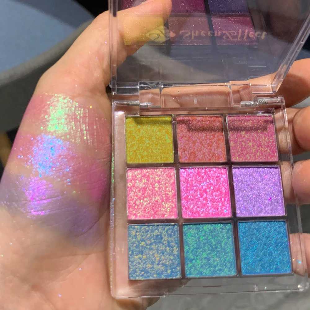 Sheeneffect Chameleon Chrome Eyeshadow Palette 9 Colors High End makeup CosmeticsW241212