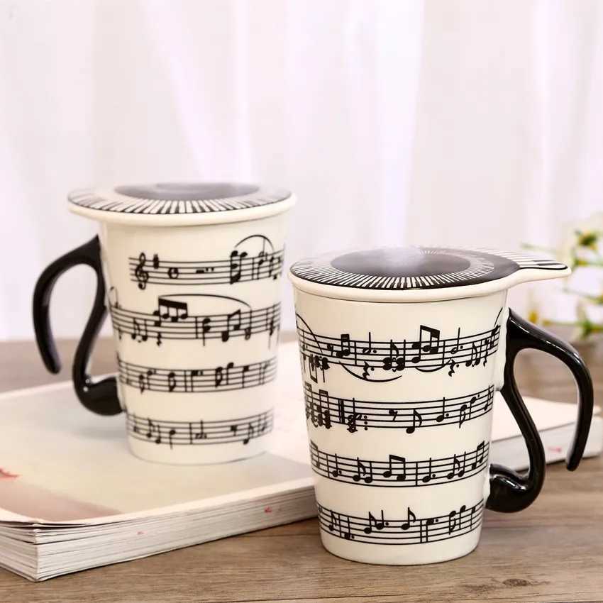 Creative ceramic SiC cup annotation water cup couple keyboard pair cup with lid coffee cup Y241211