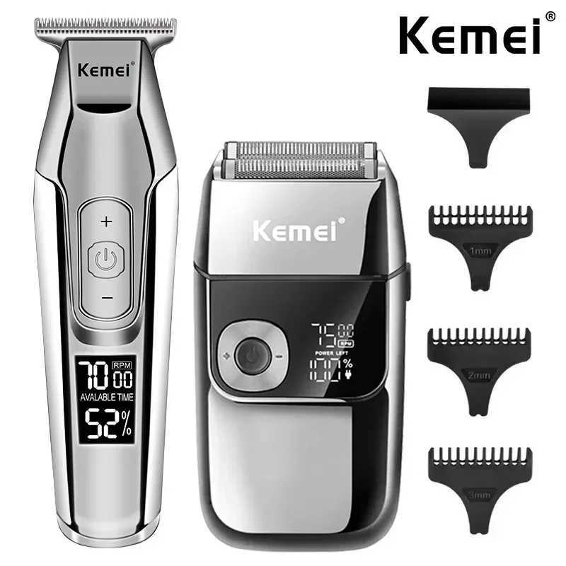 Kemei Original Cordless Electric Hair Clipper KM-2028 Rechargeable Hair Trimmer KM-5027 Shaver for Men USB Charging Razor Barber W241212