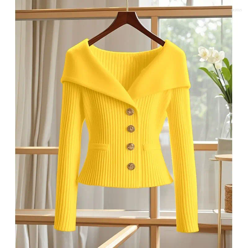 Women's Knitted Cardigan Versatile Sweater High Quality Ladies Small Fragrance Sweater Long Sleeve Casual Tops Knitwear Female Bottoming Shirts