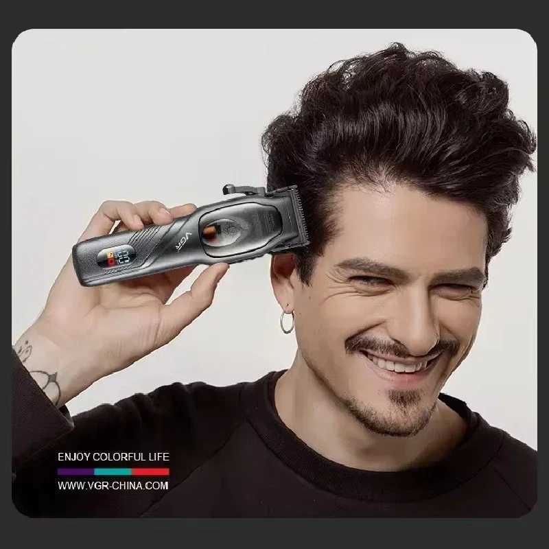 VGR Original Barber Professional Hair Clipper Beard Hair Trimmer For Men Electric Adjustable Haircut Machine Rechargeable V-269 W241212