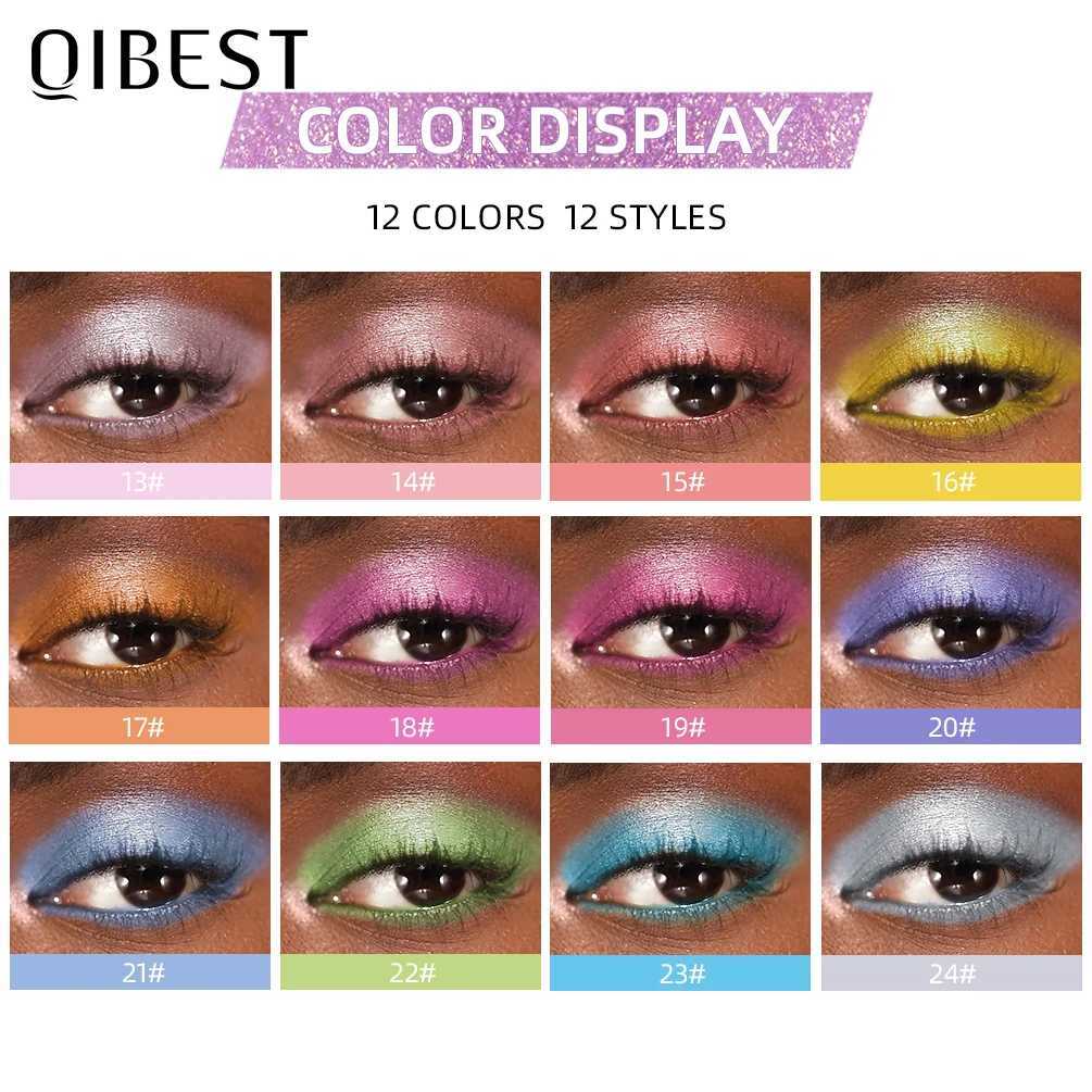 QIBEST Glitter Liquid Eyeshadow Long Lasting lescent Shiny Eye Shadow Sequins Lying Silkworm Shimmer Eyes Makeup CosmeticsW241212