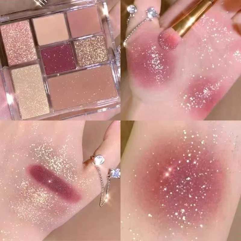 7-color rose garden hot eye shadow palette shiny glass eye shadow palette lasting fashion charming eye shadow makeup paletteW241212