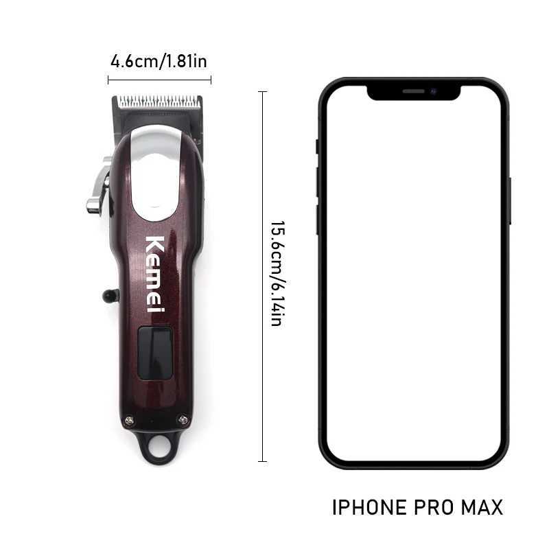 Kemei KM233 Professional Mans Hair Cutting Machine - Mini Portable Digital Display High Power Clippers W241212