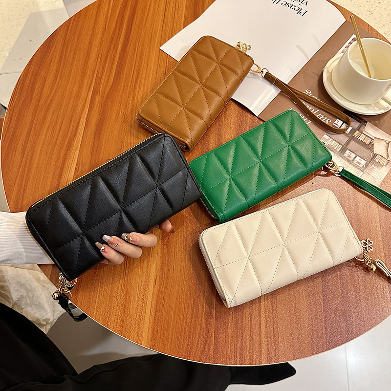 New Lingge Fashion Large Capacity Handbag Wallet Designer Zipper Women's Wallet Instagram Style