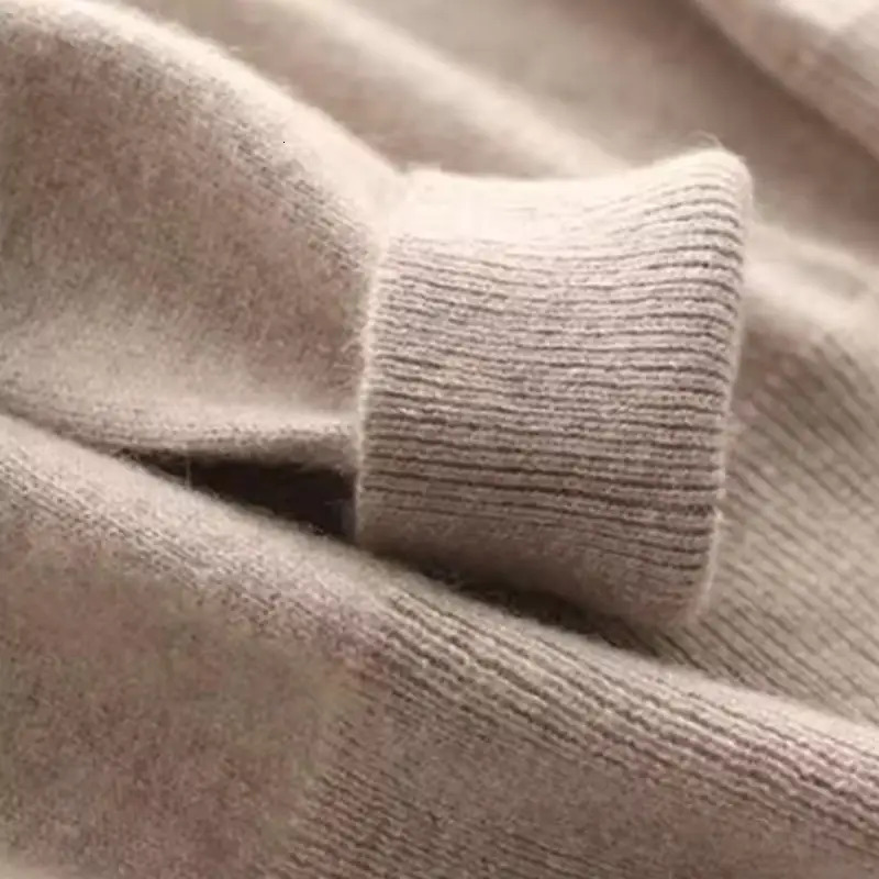 Cashmere cotton blended navy blue collar mens sweater autumn mens sweater winter mens pullover high neck sweater 241205