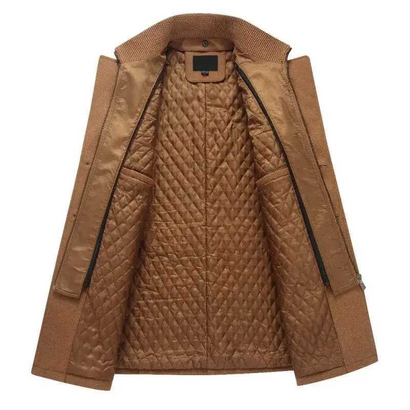 New winter wool coat ultra-thin slim fit jacket mens casual warm jacket mens pea coat size M-4Xl direct shipping 4 colors W241211 - view 7