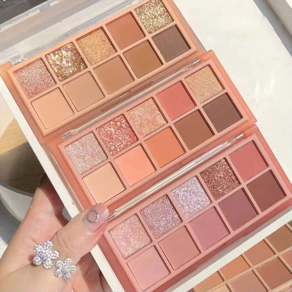 SWEET MINTSW010 Color Palette 10 Color Eyeshadow Development All-in-one Long Lasting Touch up Face MakeupW241212