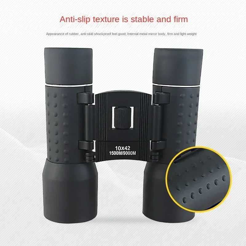 New 10x42 High Definition High Power Binoculars Low Light Night Vision Portable Outdoor Camping Hiking Viewing TelescopeXJ241212