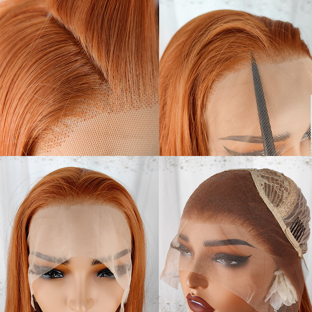 13X4Lace Front Synthetic Wig High Quality Long Natural Straight Wigs 180Density Heat Resistant Fiber Perfect for Any Occasion