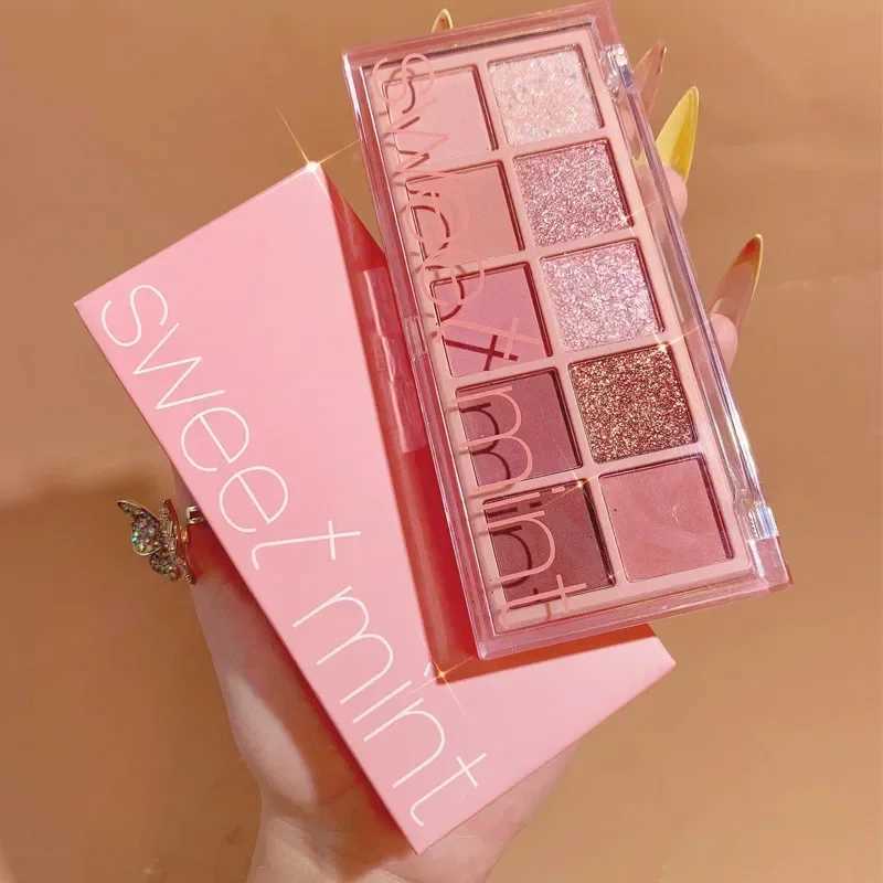 10 Colors Shimmer Matte Eyeshadow Palette Nude Glitter Shiny Pigment Eye Shadow Long Lasting Waterproof Make Up Palette CosmeticW241212