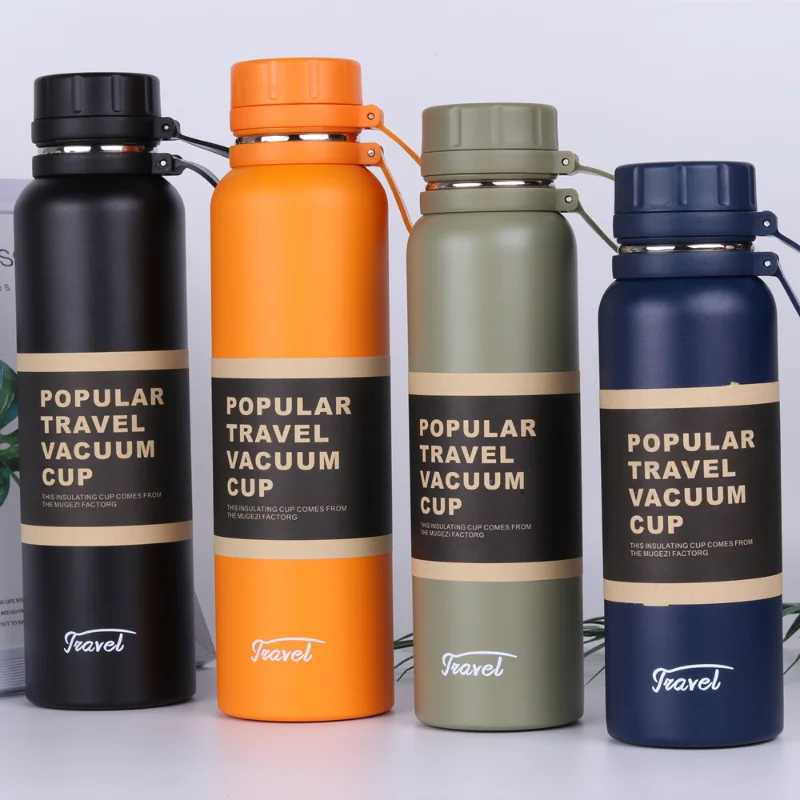 650ML 850ML 1100ML Hot Double Stainless Steel Sports Vacuum Flame Outdoor Climbing Fitness Hot Bottle Tea Crazy Cup Y241211