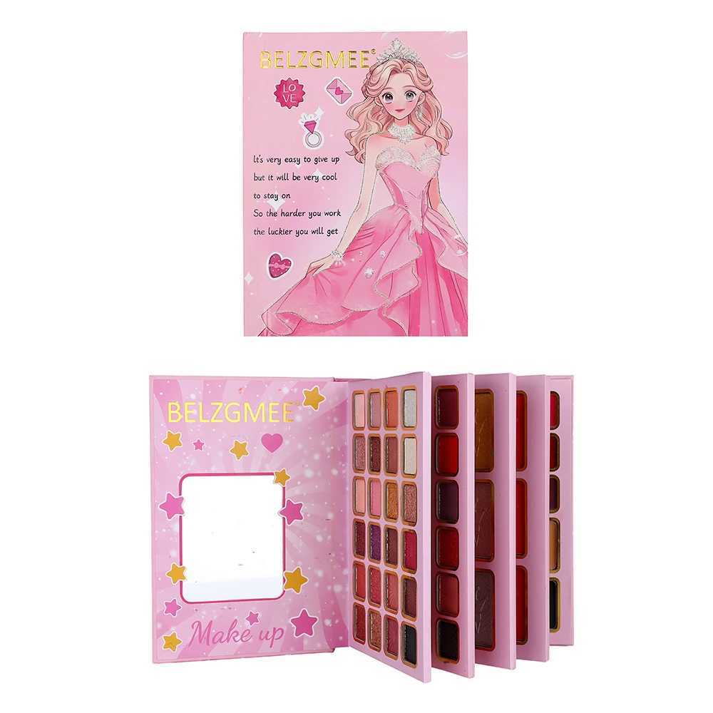 BELZGMEE 78 Colors 5 Pages Princess Eye Shadow Palette Book Glitter Highlight Eyeshadow Palette Professional Makeup for EyesW241212