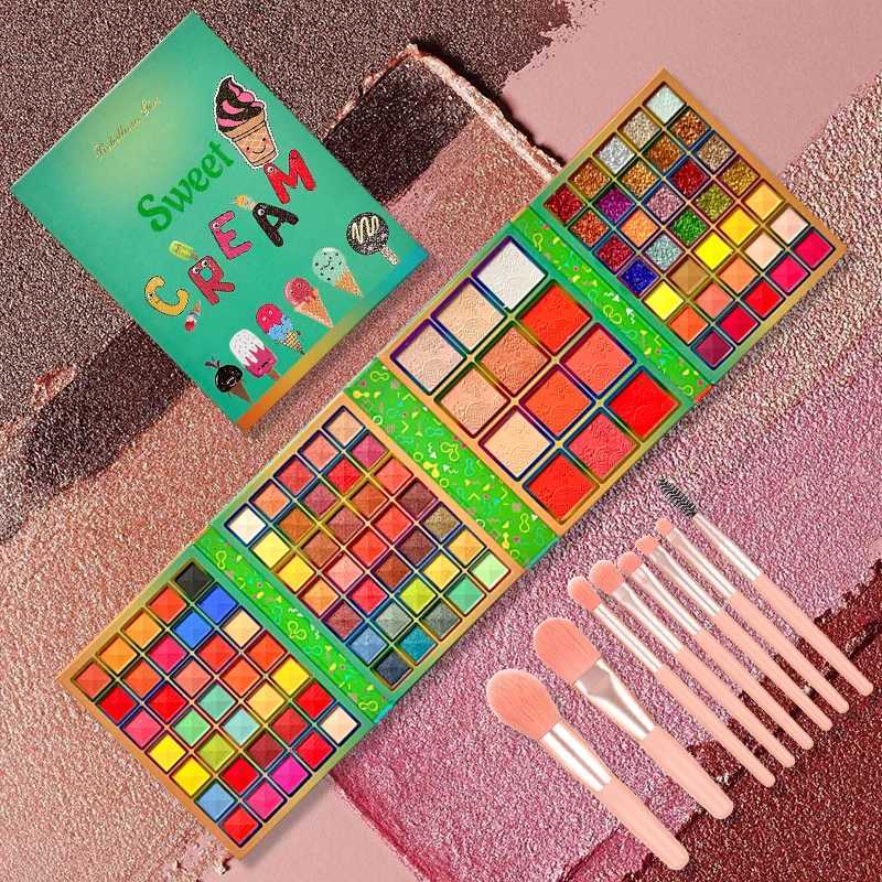 Luxury high pigment eye shadow palette 117 color glitter eye shadow color folding style makeup shiny cosmetics charming makeupW241212