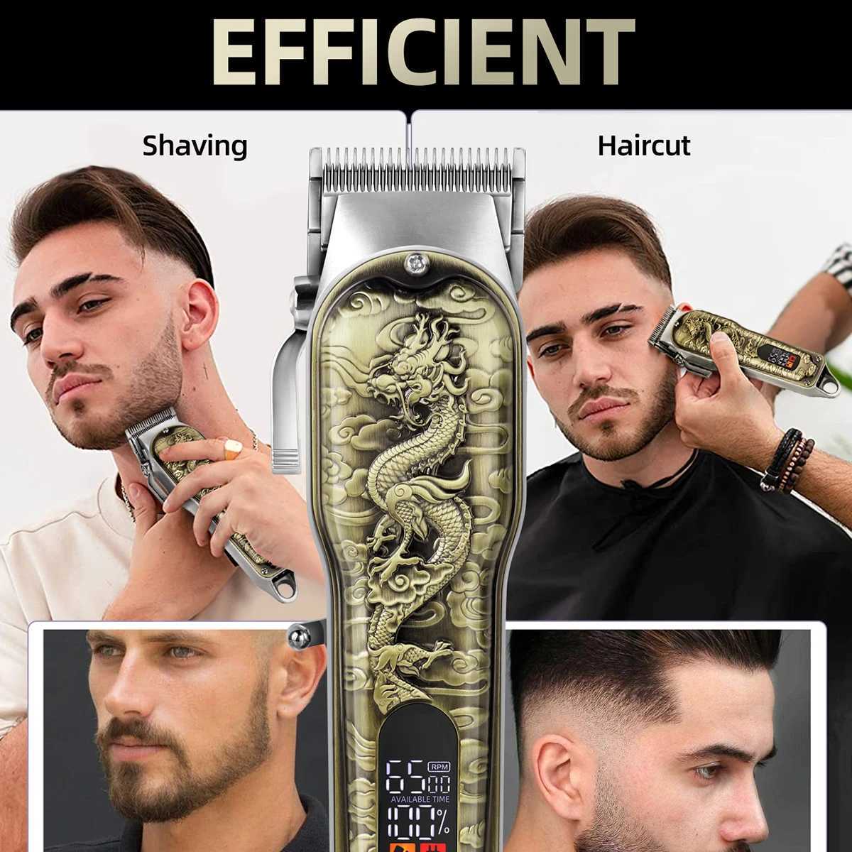 KIKIDO Barber Mens Beard Trimmer Professional Cordless Rechargeable Barber Set Barber Shop Powerful W241212
