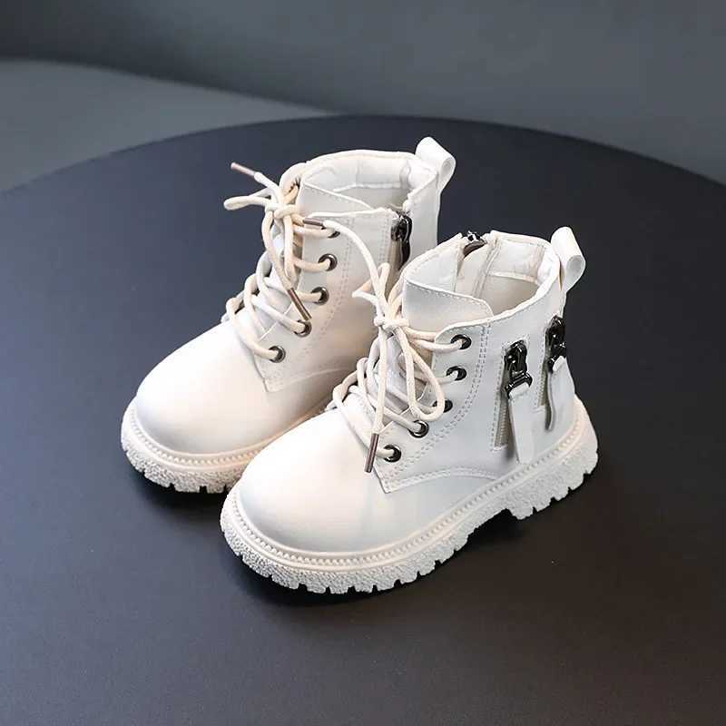 Boots 2024 Spring Autumn Winter Ankle Light Girl Platform Shoes Burgundy Beige Black Boys Short Super Cozy H241212X1P1