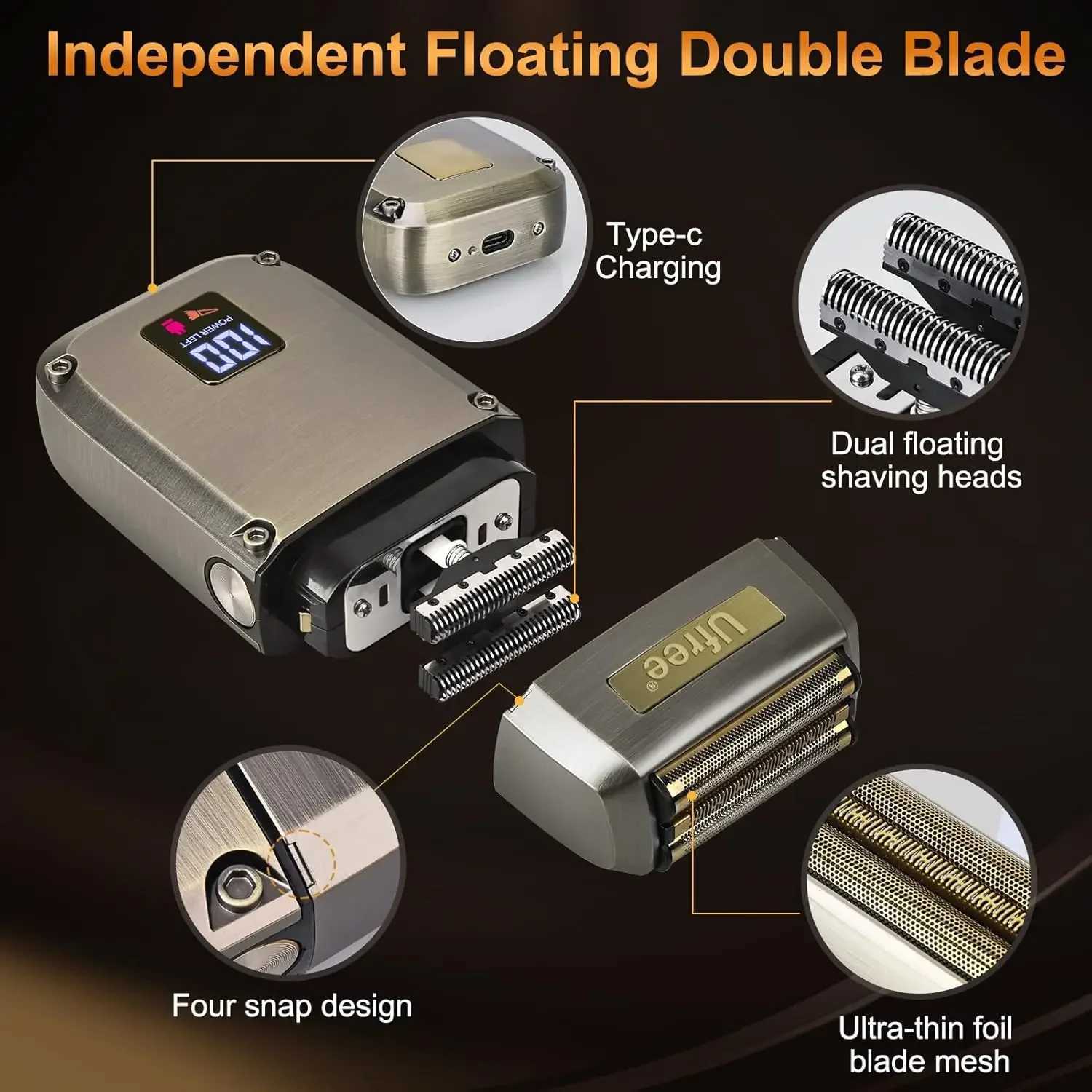 Hair Clippers Shaver Electric Razor Hair Trimmer for Men Cordless Barber Clippers and Trimmers Set W241212