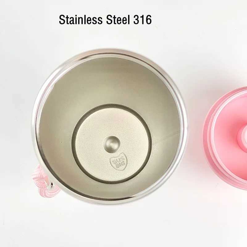 710ml fashionable flower stainless steel 316 vacuum film with leak proof coffee tea cold drinks car thermostat travel Y241211