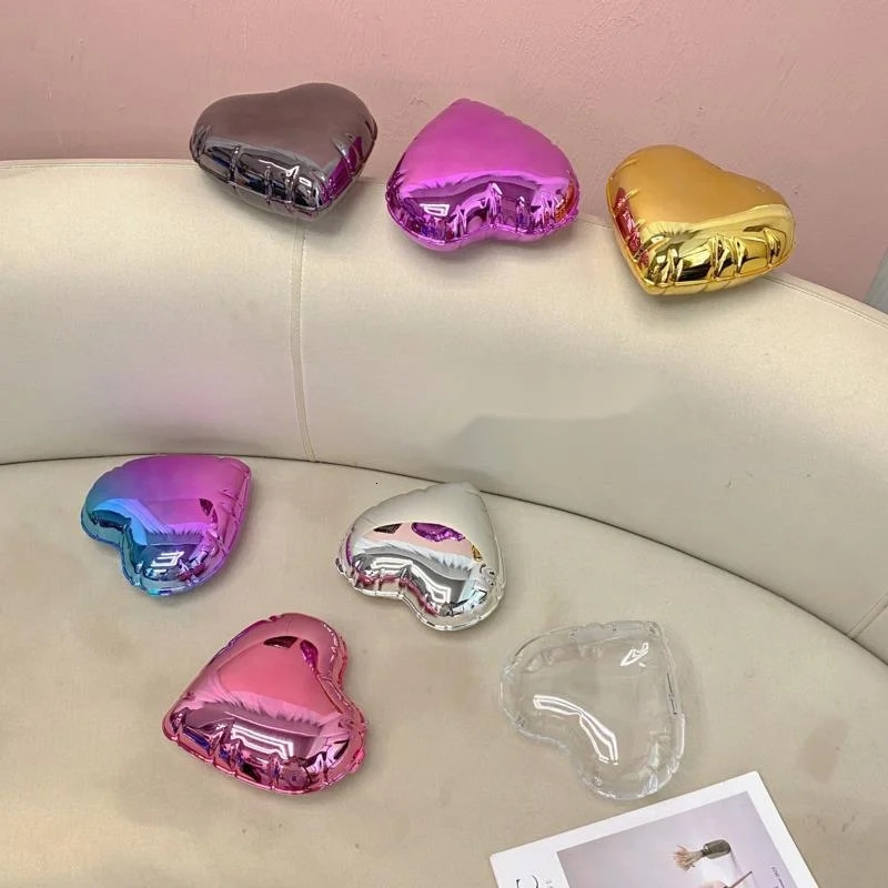 er Acrylic Clutch Bag Gold Silver Pink Women Chain Evening Party Bag Cute Heart Shape Shoulder Crossbody Bags Small Purse 241212