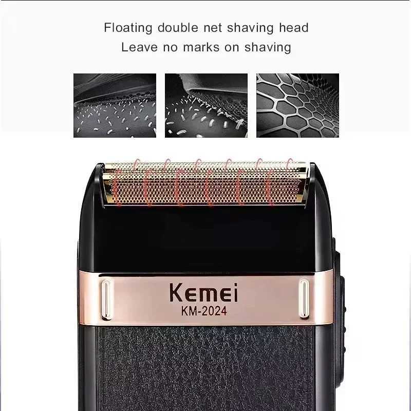 Kemei Professional Electric Hair Clipper Beard Clipper Rechargeable Mens Shaver Trimmer Kit Mens KM-2628 KM-678 KM-2024 W241212