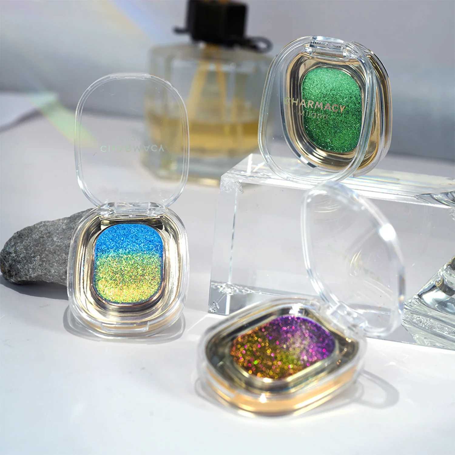 CHARY Multicolor Glitter eye shadow Palette High Pigment Metal eye shadow Color Change Glitter eye shadow MakeupW241212