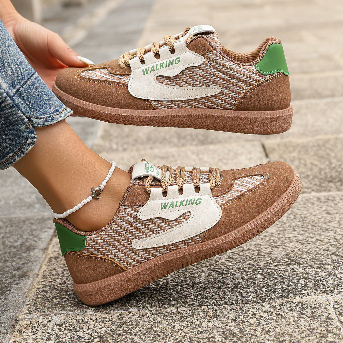 New German women's plus size training shoes 2025 new casual shoes lightweight thick soled designer sports board shoes trendy casual shoes