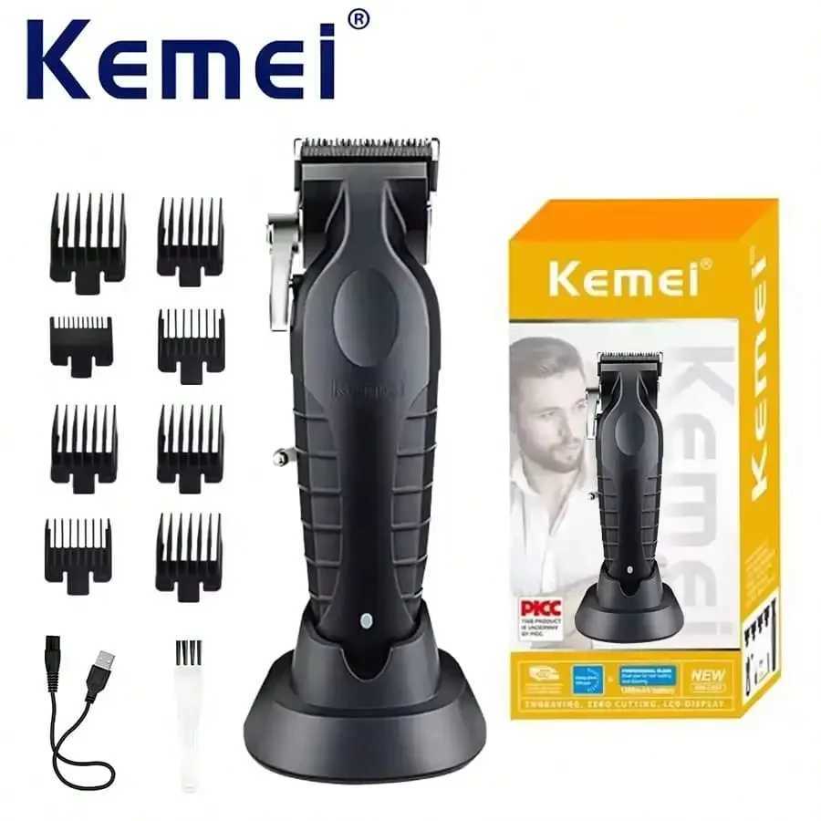 Kemei KM-2296 Electric with USB Base Oil Head Carving Salon Hair Clipper M241212 C260312