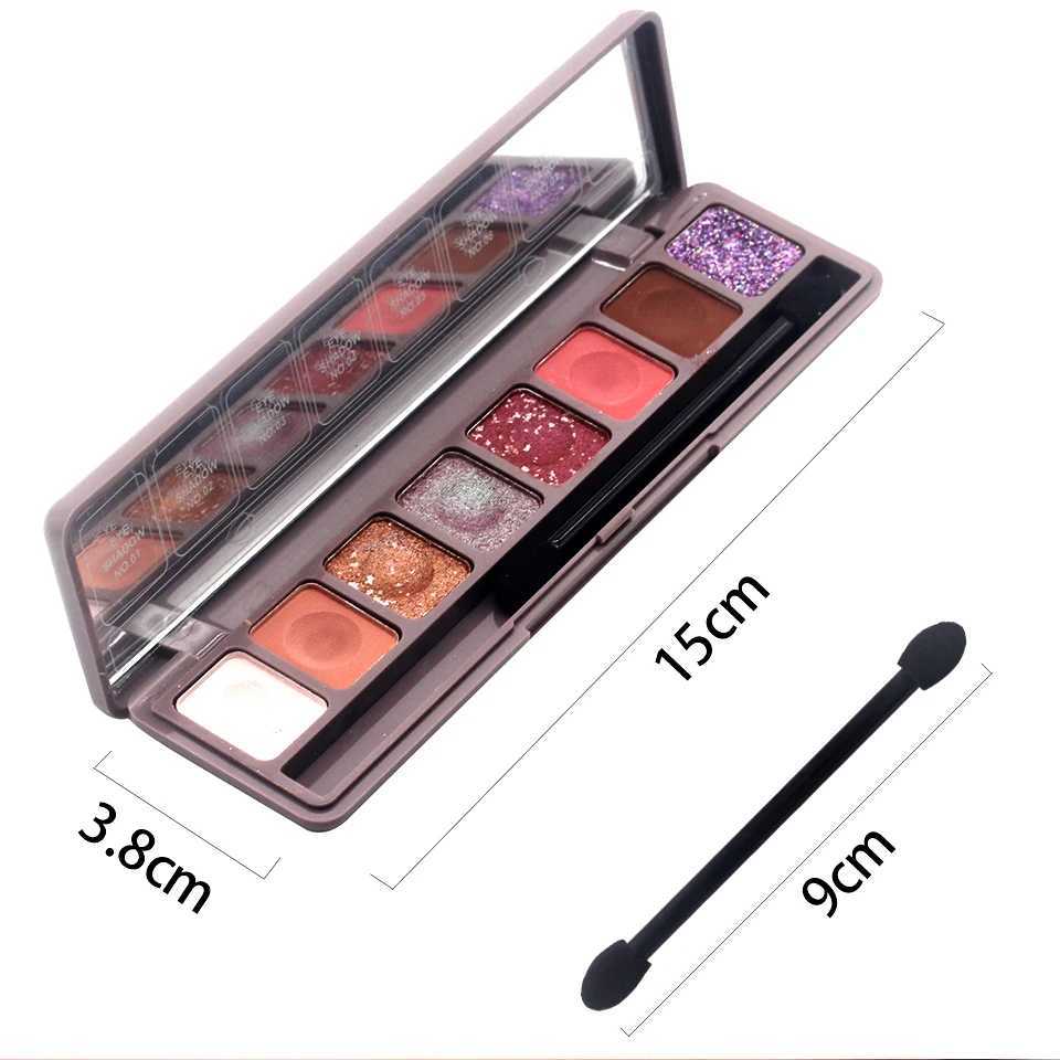 8-color eye shadow palette natural cool color low saturation matte eye shadow tray brown cosmetics with free brushesW241212