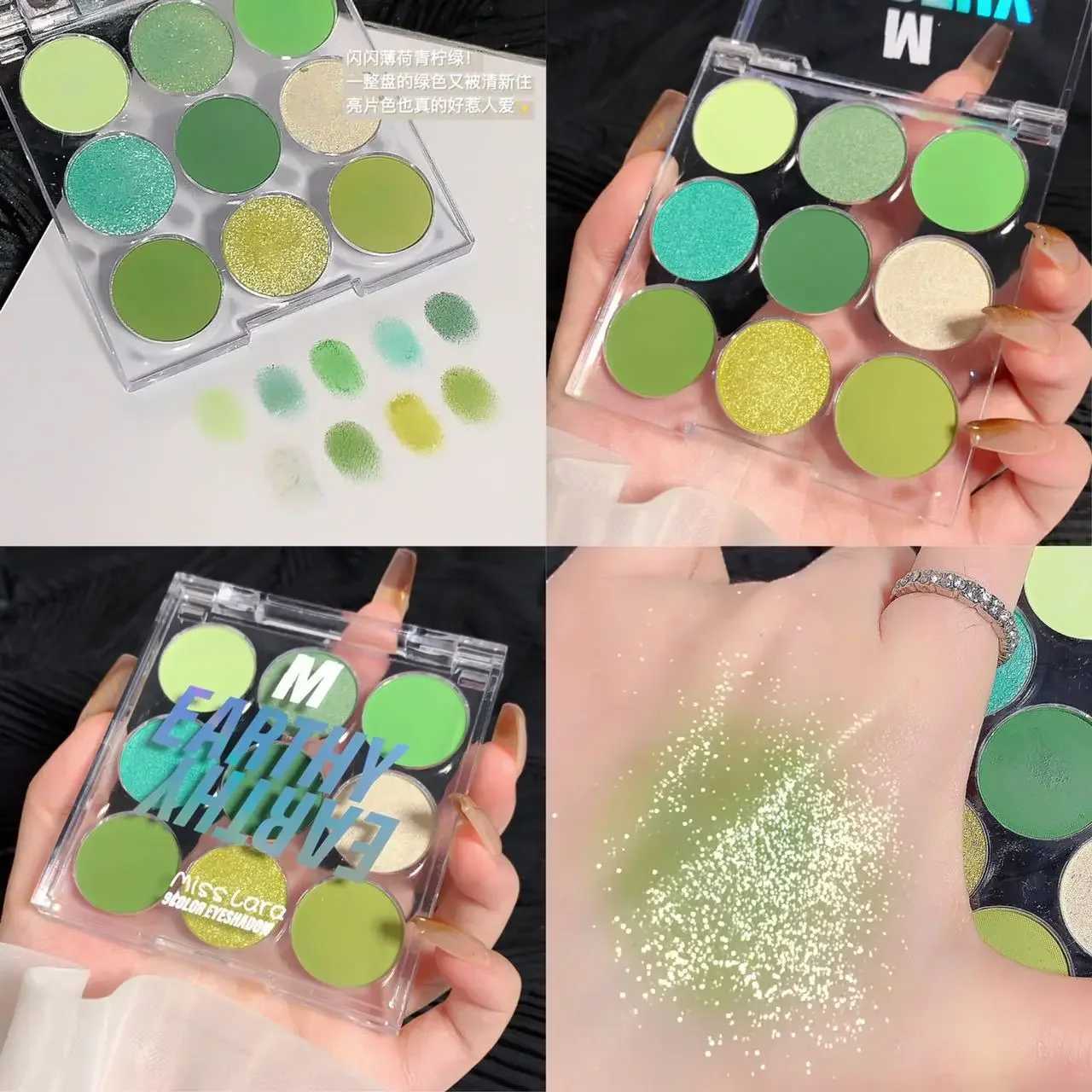9-color eye shadow palette Summer matte shimmer eye shadow powder Lasting attractive eye shadow makeup paletteW241212