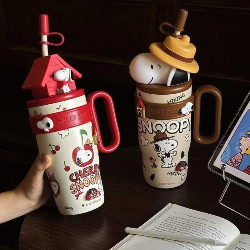 304 stainless steel vacuum cleaner bottle gift 800ml cute coffee cup hot and cold water bottle gift Y241211