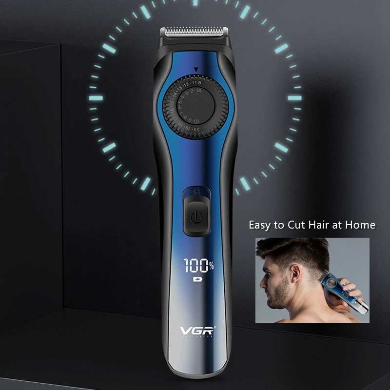 VGR wiring harness/cordless 1-20mm adjustable beard trimmer suitable for mens beauty edge charging electric hair clippers 38 sets W241212