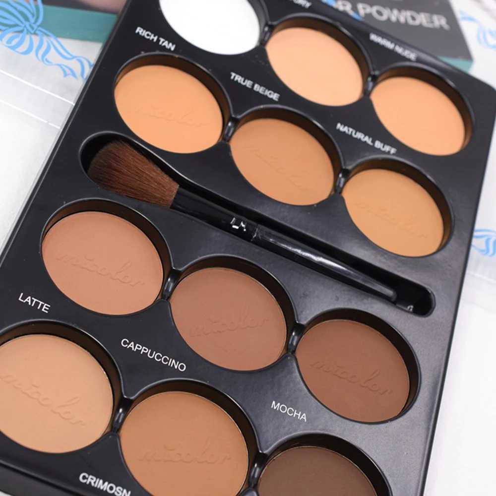 Coffee Color Contour Palette Makeup 12 Colors Long-Lasting Matte Eyeshadow Face Highlighters Make Up Contouring Powder CosmeticsW241212