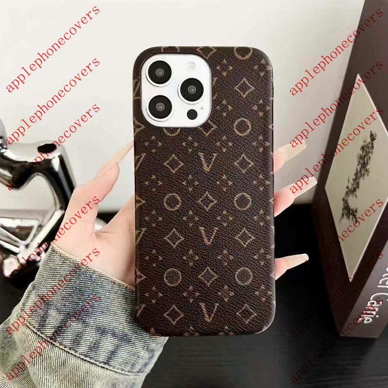 Phone Case Designer iPhone Case for Apple iPhone 15 14 Pro Max 14 Plus 13 12 11 Leather Monogram Mobile Cover Cell Phone Cases