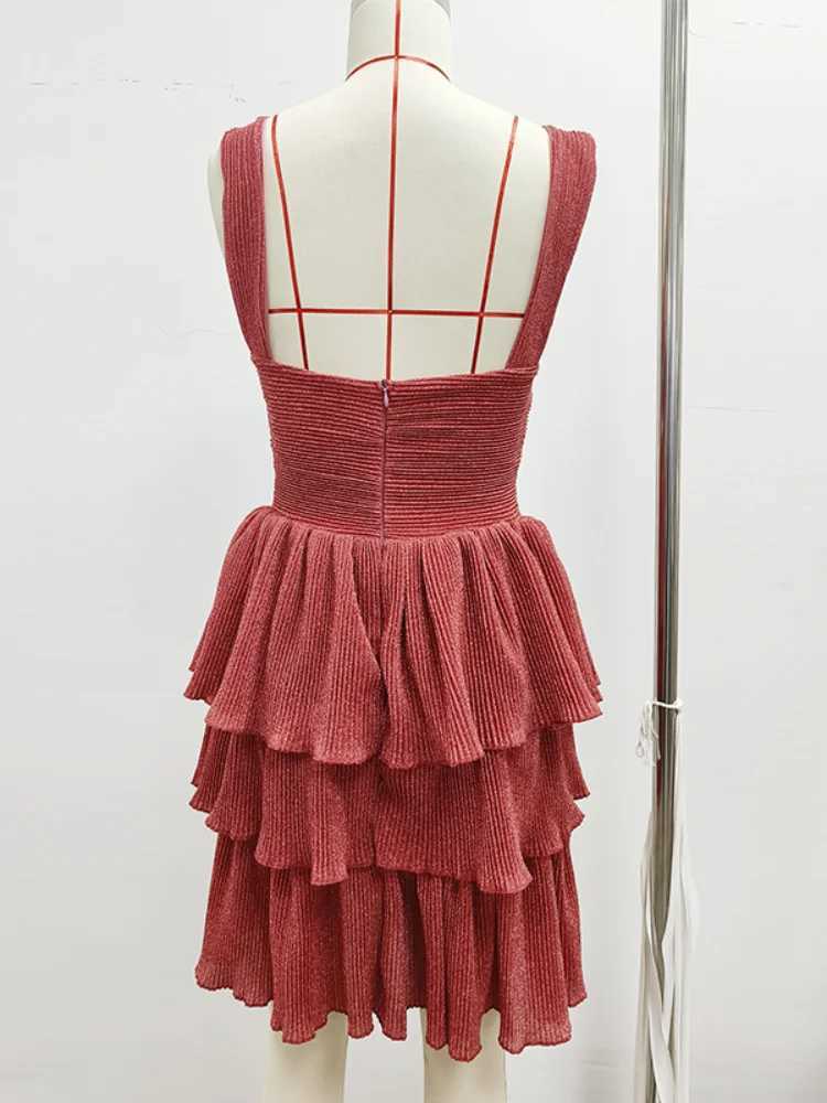 Urban Sexy Dresses Sexy Backless Shining Slveless Dresses Women Chic 3D Starfish Cake Dress For Woman Summer Beach Fashionable Dirty Robes Y241212LSHY