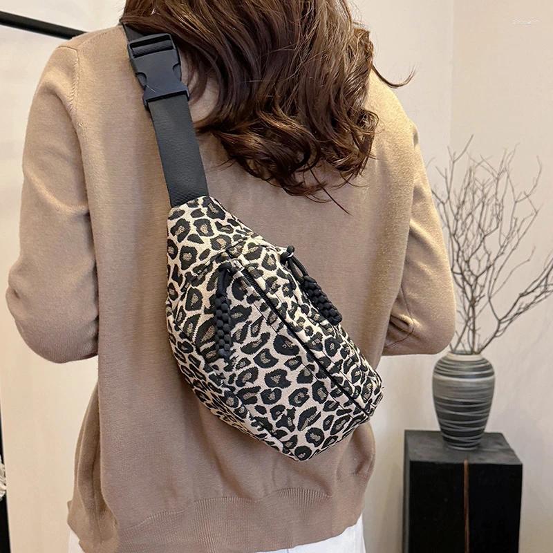 2025 NEW Waist Bags Canvas Zipper Packs 2025 High Quality Leopard Print Casual Crossbody Soft Versatile Commuting Chest zhanyishengli