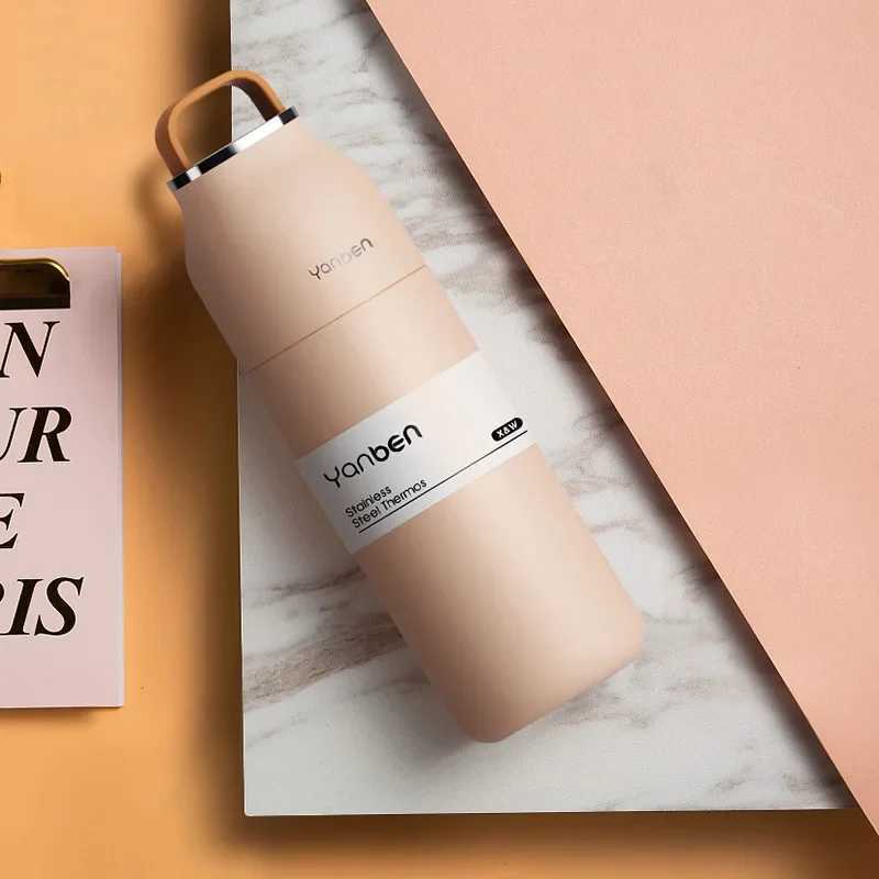 500ml stainless steel portable thermos hot water vacuum bottle leak proof thermos Y241211