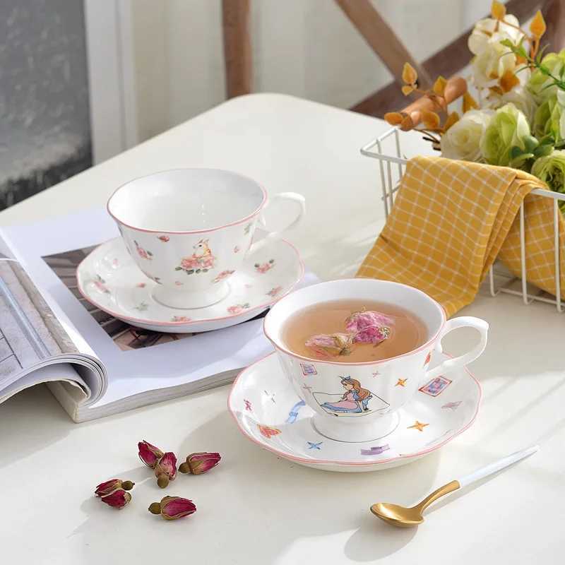 French rabbit Al Wonderland ceramic coffee cup set lightweight luxury ceramic kitchen cup Y241211