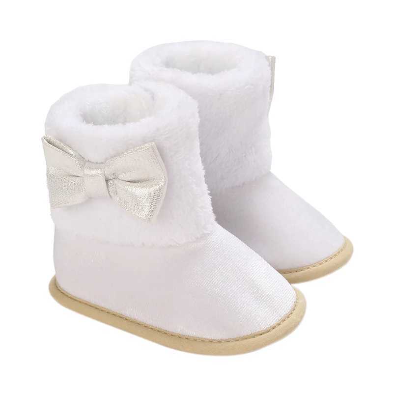 Boots Citgeett Winter Infant Boys Girls Snow Bow Warm Baby First Walker Shoes for Christmas H241212