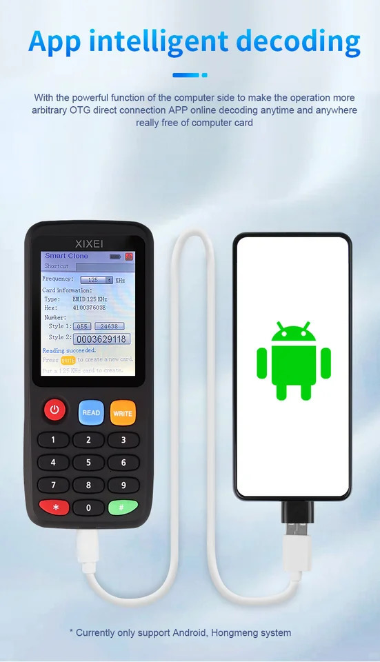 Rfid Smart Card Reader X7 125kHz Badge Copier 13.56mHz Nfc Decoder Copier Ic Id Chip Label Clone Ntag213 215 Key Writer 241209