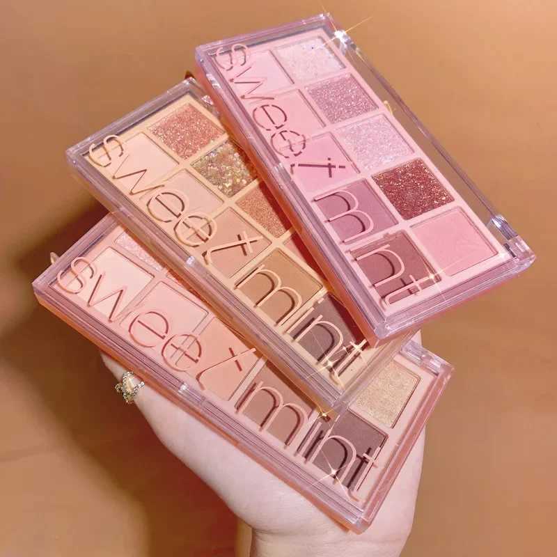 10 Colors Shimmer Matte Eyeshadow Palette Nude Glitter Shiny Pigment Eye Shadow Long Lasting Waterproof Make Up Palette CosmeticW241212