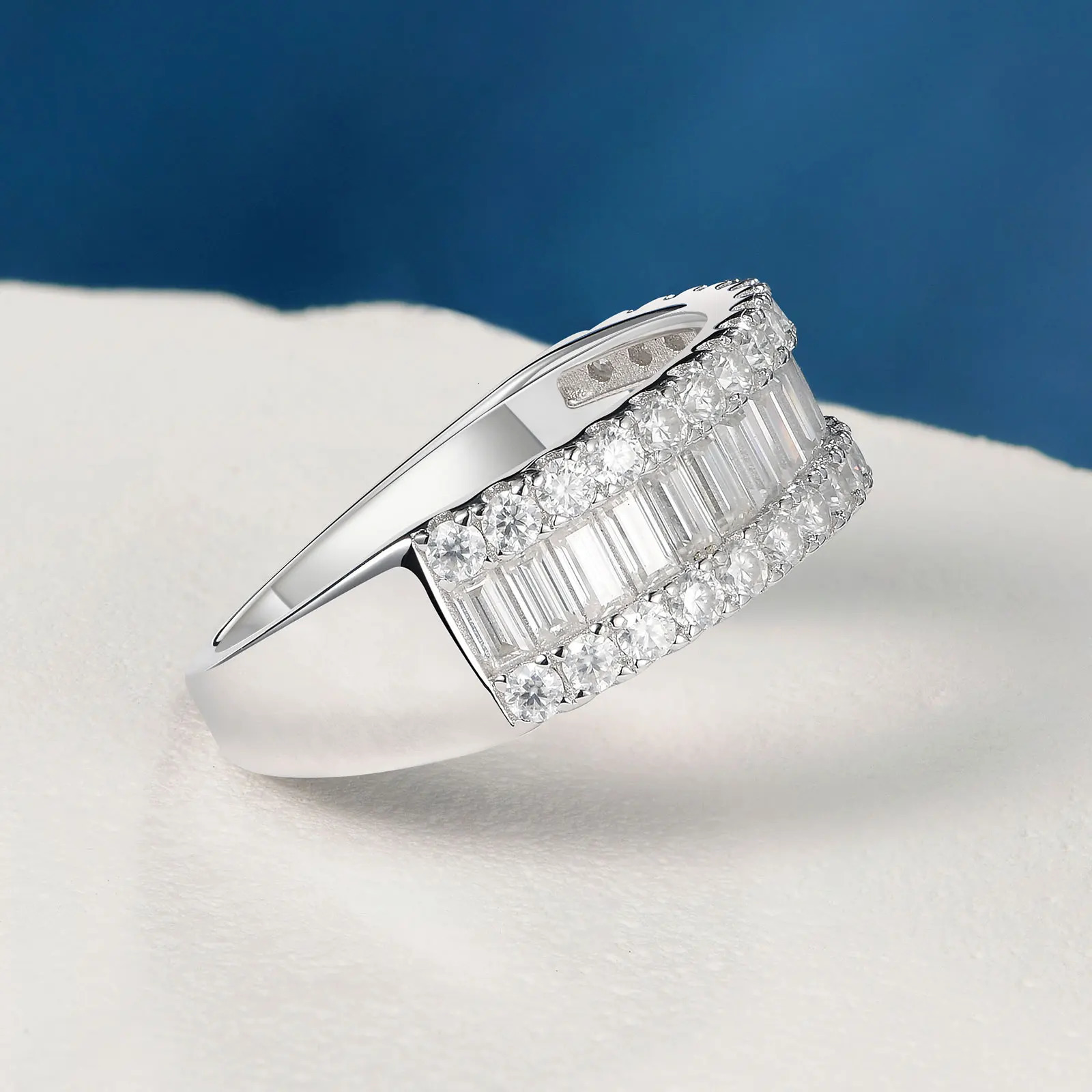 she D Colored Ring Womens Semi Eternal Band 925 Pure Silver Wedding Engagement Stunning Jewelry 241210