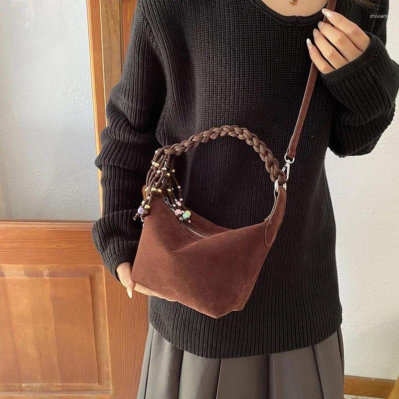 Totes Sewing Thread Zipper Solid Nylon Shoulder Bags Large Capacity For Women Retro Casual Women's Crossbody zhanyishengli