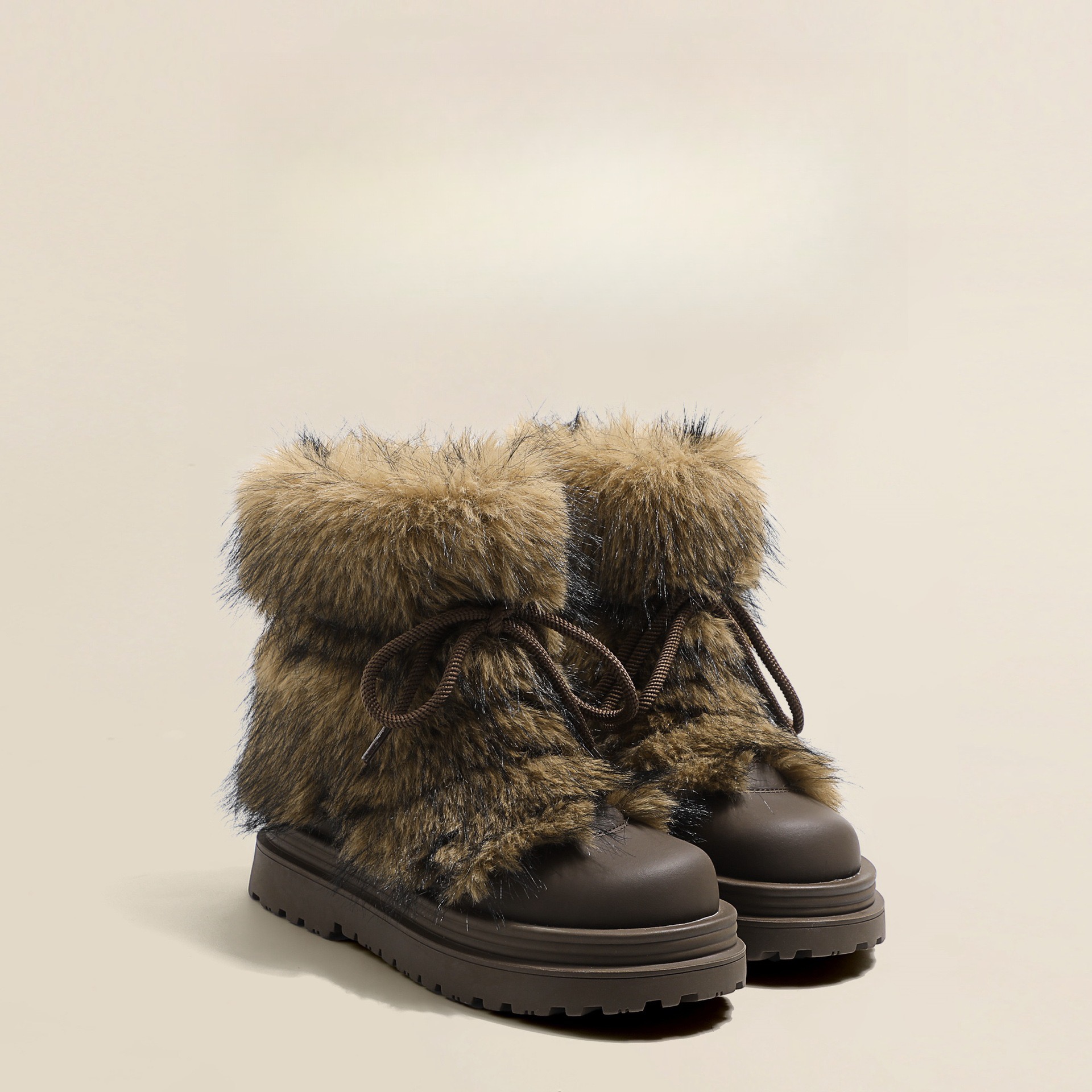 Women Autumn Winter Snow Boots Warm Fur Mid Tube Straw With Eel Eight Increase Versatile Commuter Strap Boots Outdoor Shoes