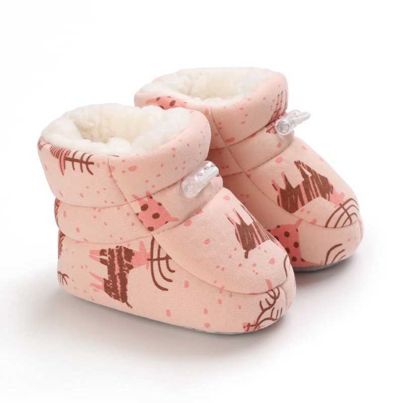 Boots Christmas gift newborn baby shoes boys and girls casual flat sneakers cotton non-slip warm boots H2412121CZD