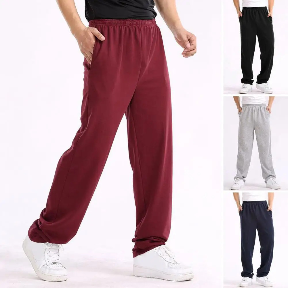 Mens Baggy Pants Trousers Solid Color Slim Fitted Sweatpants Elastic Casual Homme Plus Size 4XL Joggers 241203Z