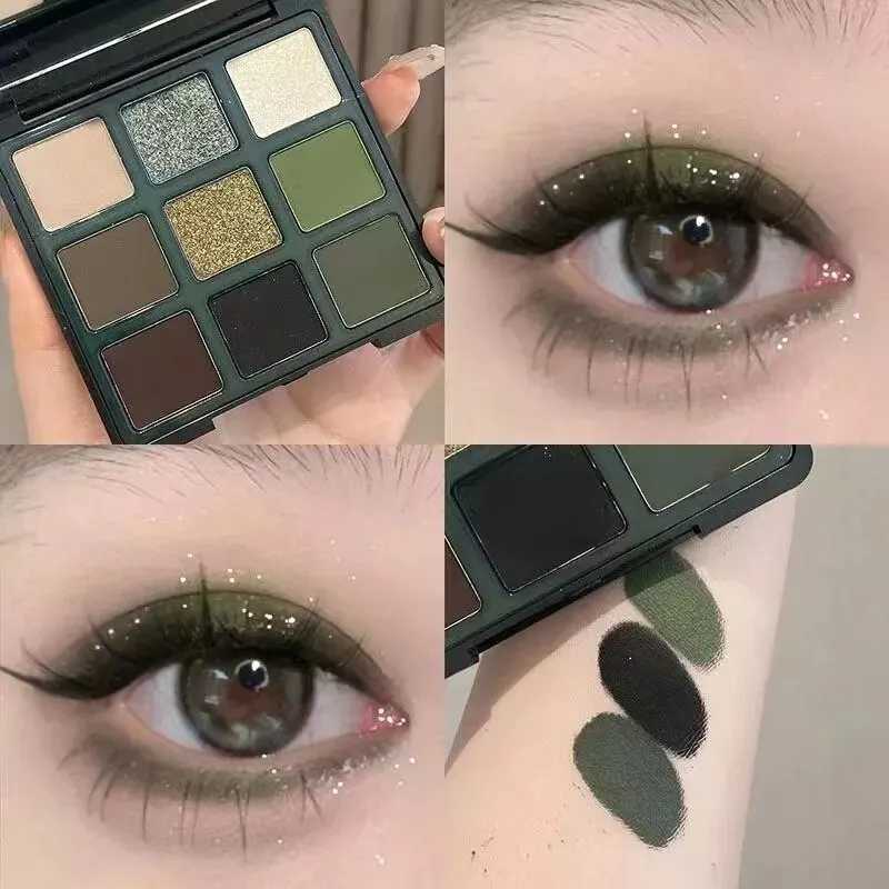 Paris Garden Nine Color eye shadow Hray Retro French Black Green Contrast Olive Green Small SmokeW241212
