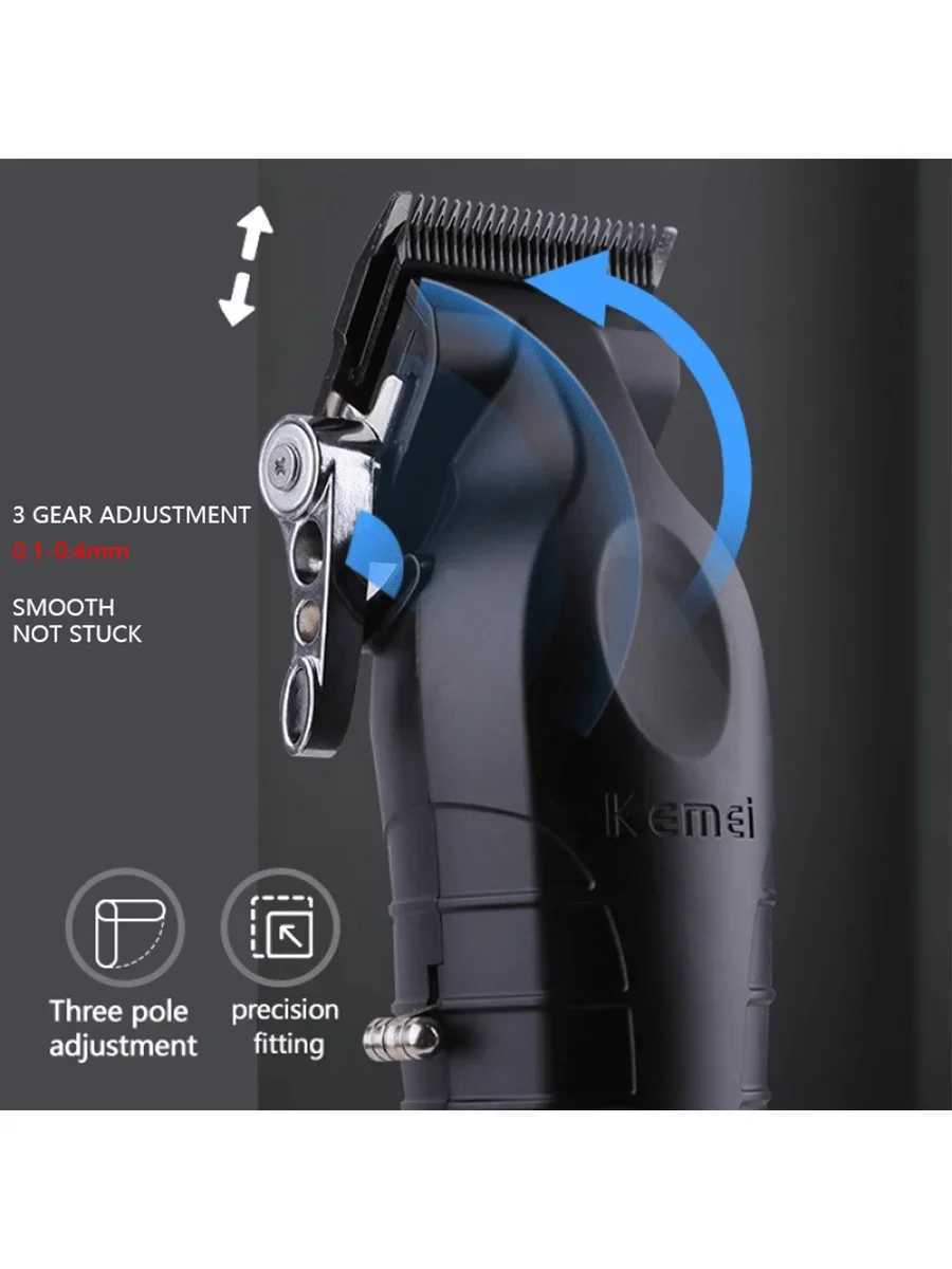 Kemei KM-2296 Electric with USB Base Oil Head Carving Salon Hair Clipper M241212 C260312
